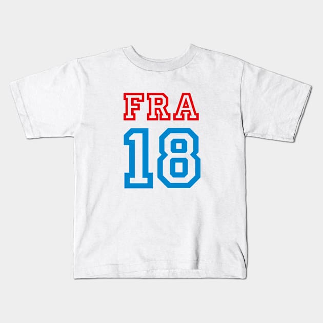 FRANCE 2018 Kids T-Shirt by eyesblau